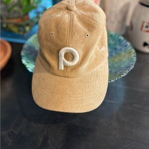 Corduroy Baseball Cap with White Lettering